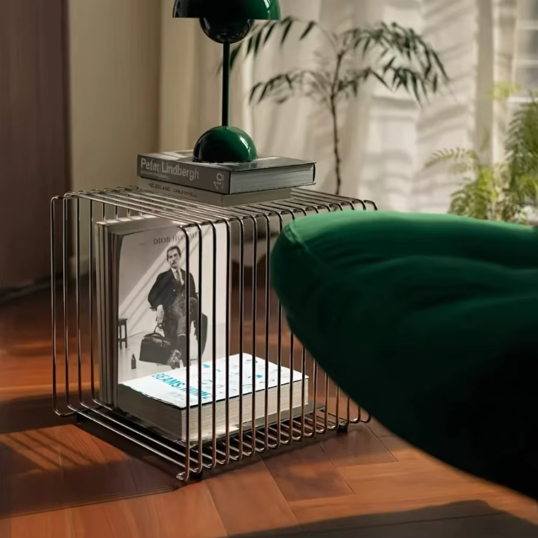 Table d'Appoint "Silver Cube"