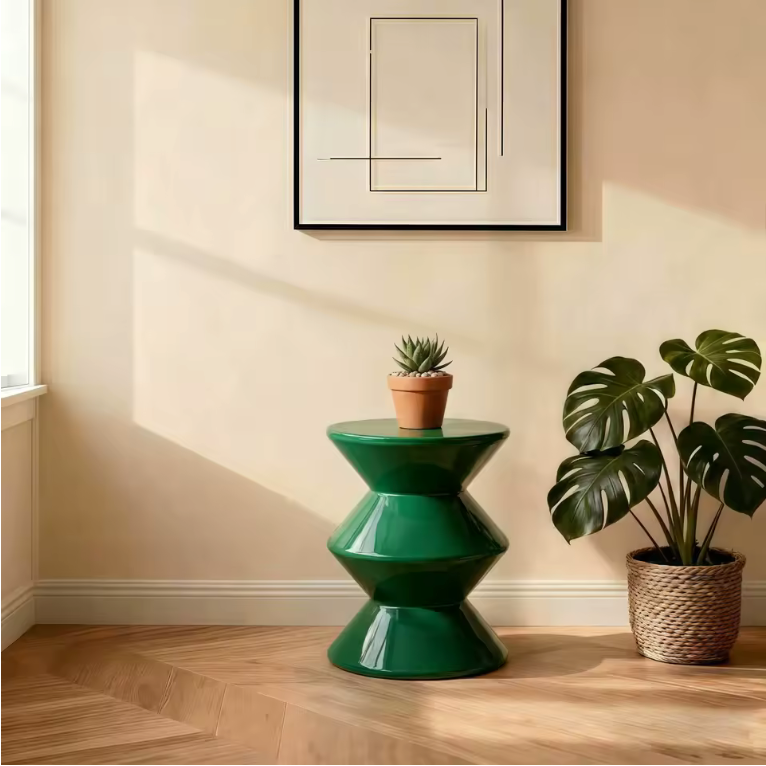 Tabouret & Table d'Appoint "Abstract"