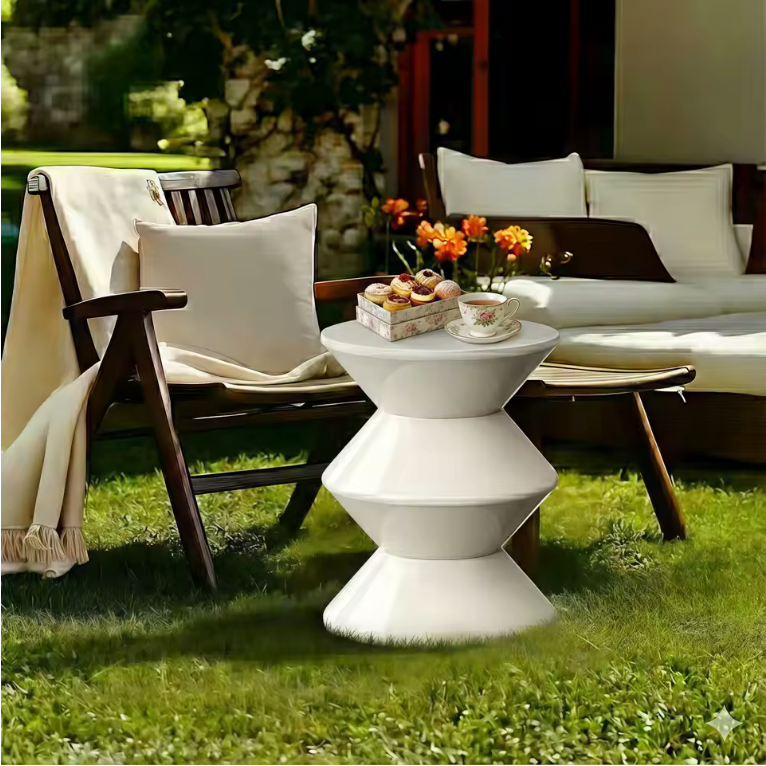 Tabouret & Table d'Appoint "Abstract"