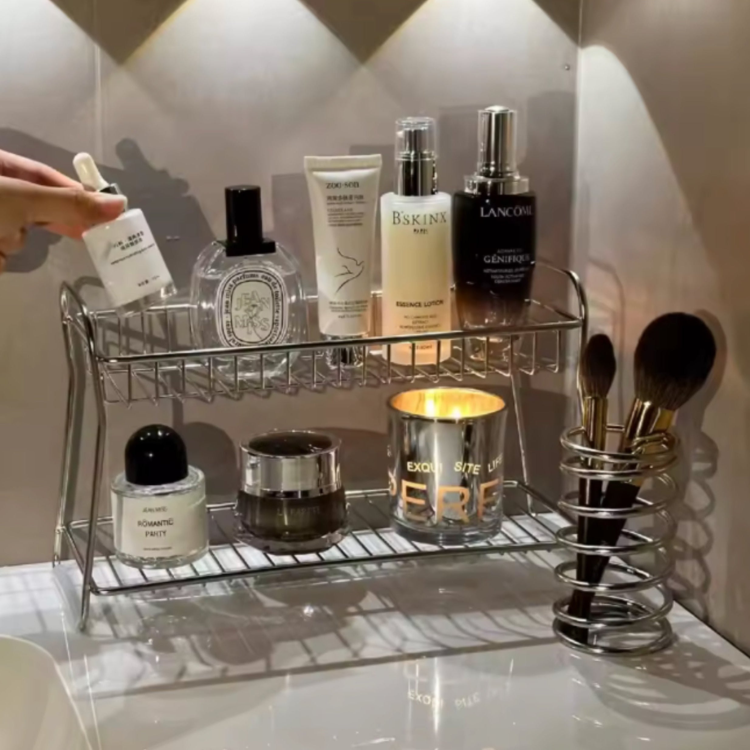 Organisateur en acier chromé